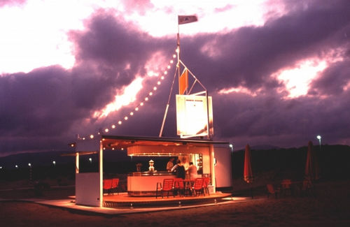 Quiosque bar - UMB - ESTEVA BARCELONA - para ambiente externo / em aço / em madeira