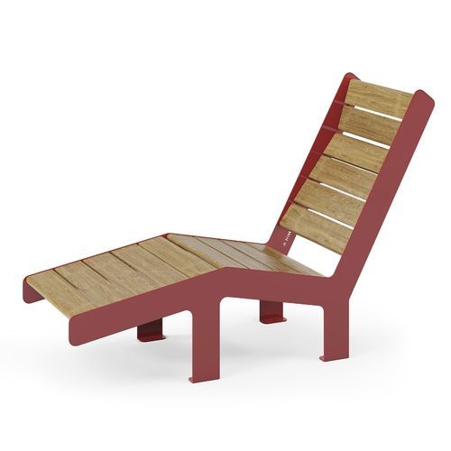Espreguiçadeira contemporânea - High Sunchair - NOLA INDUSTRIER - em carvalho / em aço revestido a pó / em zinco