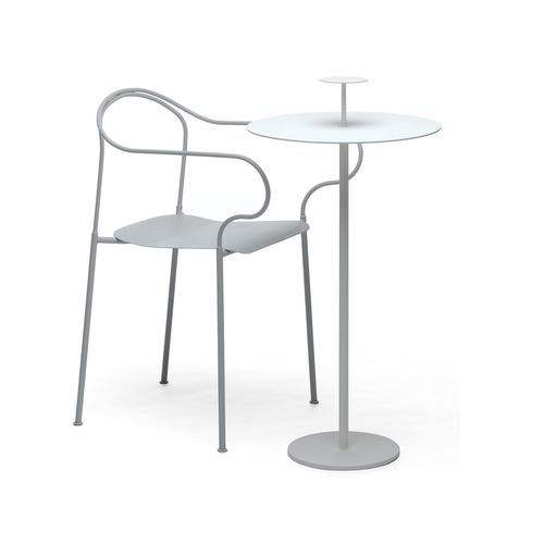 Conjunto de mesa e cadeiras contemporâneo - Kyparn - NOLA INDUSTRIER - para ambiente externo / em chapa de aço / em aço revestido a pó