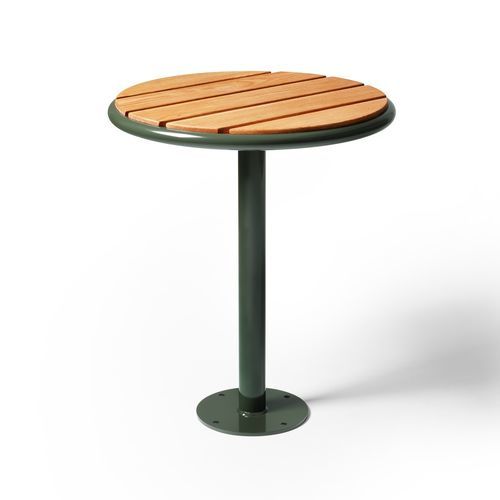 Mesa contemporânea - Gry - NOLA INDUSTRIER - em carvalho / em pinho / com base em aço termolacado