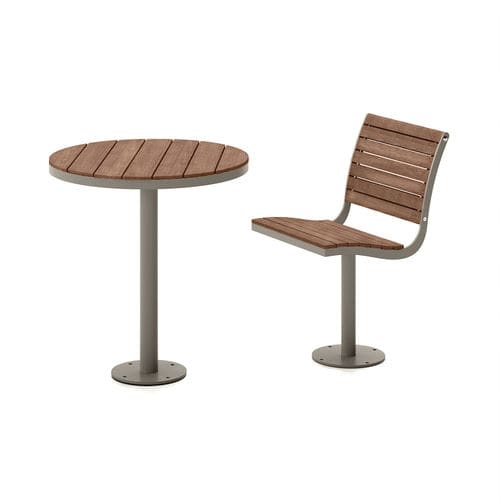 Conjunto de mesa e cadeiras contemporâneo - Parco Table and Chair  - NOLA INDUSTRIER - para ambiente externo / para ambiente interno / em faia