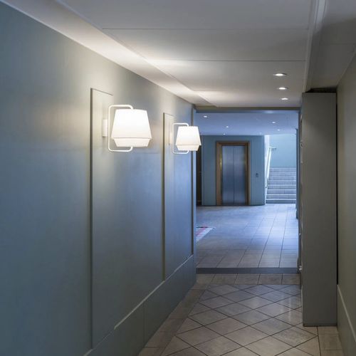 Arandela de design escandinavo - ELEMENTS - ZERO - para ambiente interno / metálica / em tecido