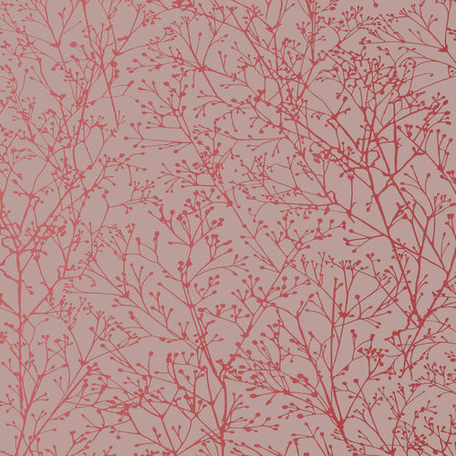Papel de parede contemporâneo - ZOLA - Thibaut - estampado / branco / vermelho