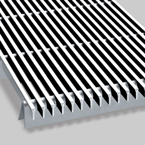 Tapete de entrada da linha comercial - G6P - CS - Construction Specialties - em aço inoxidável
