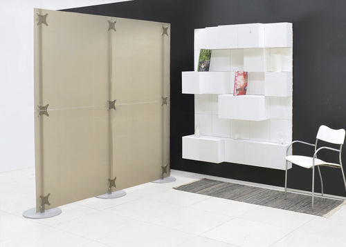 Biombo contemporâneo - SMOKE FLUOWALL - PAXTON - em vidro / da linha comercial