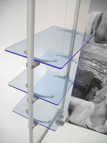 Estante profissional em alumínio - FLUO BLUE - PAXTON - modular