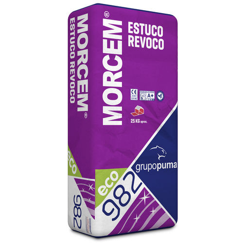 Argamassa decorativa - MORCEM® ESTUCO REVOCO CR W2 - GRUPO PUMA - para ambiente interno / para ambiente externo / à base de cal