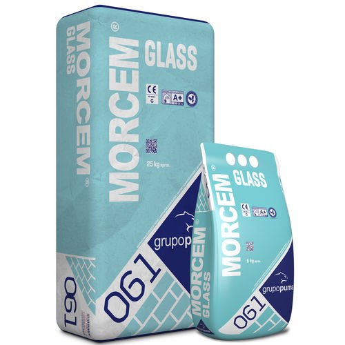 Argamassa colante de selagem de juntas - MORCEM® GLASS G - GRUPO PUMA - de montagem / de cimento