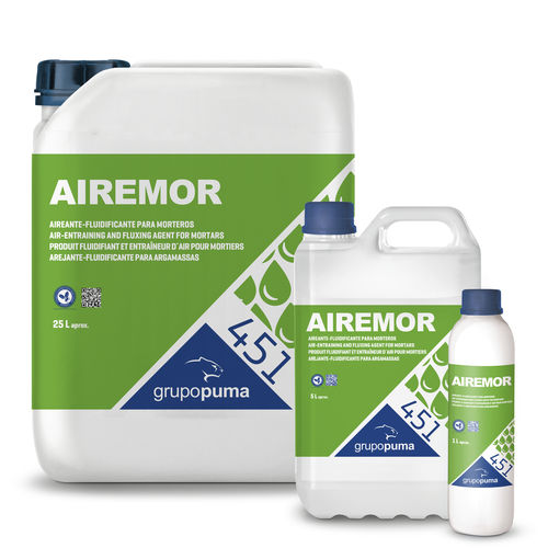Aditivo com incorporação de ar - AIREMOR - GRUPO PUMA - fluidificante / para argamassa