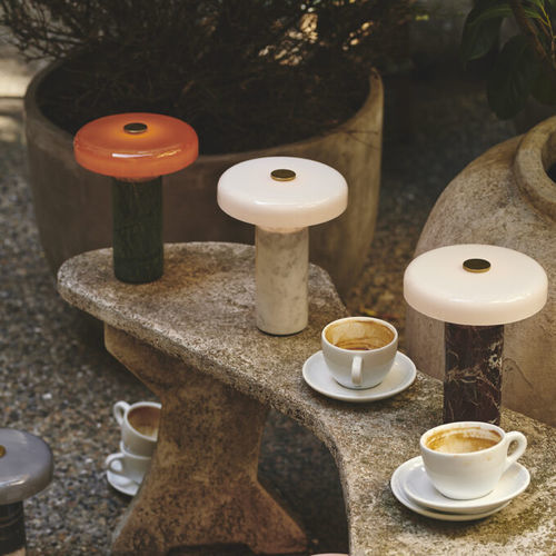 Luminária portátil - TRIP - Design By Us - em vidro soprado / em mármore / contemporânea