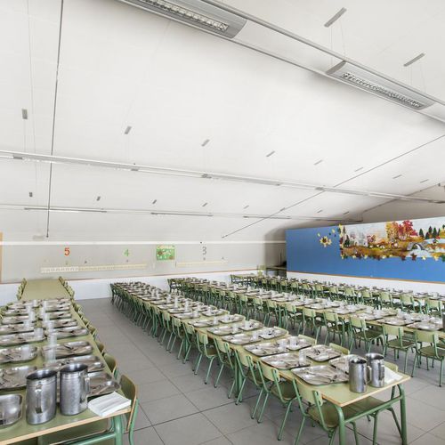 Forro em lã de vidro - FOCUS™ F - Saint-Gobain Ecophon - em placas / para sala de jantar / para cozinha