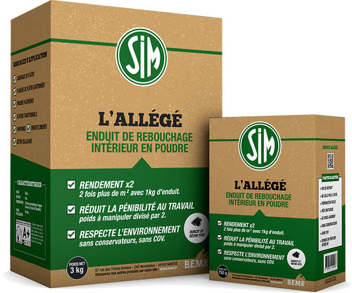 Reboco de enchimento - SIM L'ALLÉGÉ  - B.E.M.R - para ambiente interno / para parede / liso