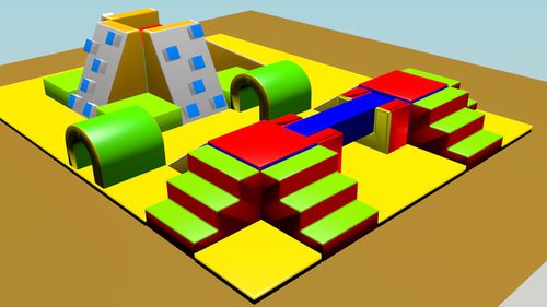 Circuito de atividades psicomotoras em espuma - MM 11-11-3 - Modugame - MG Sport