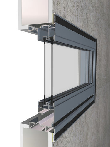Janela em alumínio - FACE FIX - Wintec Aluminium Windows & Doors Australia Pty Ltd - de correr / acústica