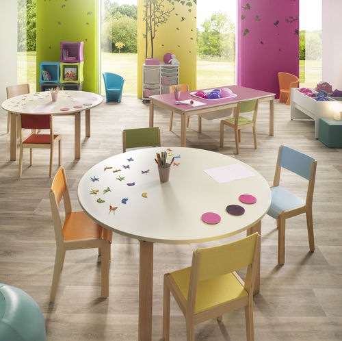 Mesa de trabalho contemporânea - MATERNELLE - DPC - em laminado / em faia / em laminado melamínico