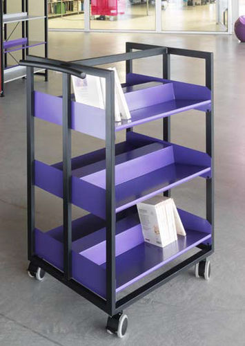Estante com rodízios - KORYTEM - DPC - contemporânea / metálica / para biblioteca