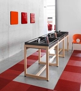 Estante profissional para biblioteca - MAJEO - DPC - para mediateca / para escola / em madeira