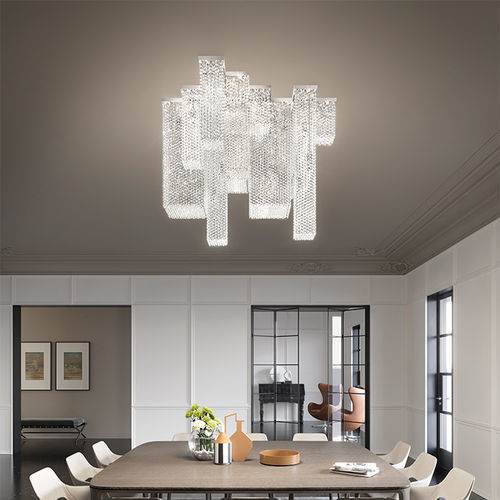 Lustre contemporâneo - CUBO COMBO PL 100 SQ - Masiero - metálico / em vidro / em cristal