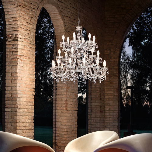 Lustre contemporâneo - DRYLIGHT S24 - Masiero - em PMMA / em cromo / em cristal