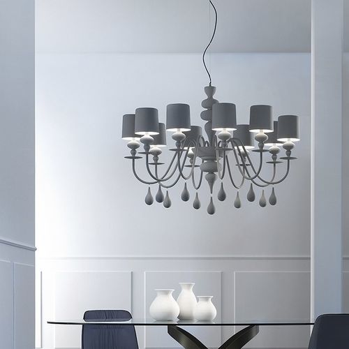 Lustre contemporâneo - EVA S SERIES - Masiero - em alumínio / de resina / da linha comercial
