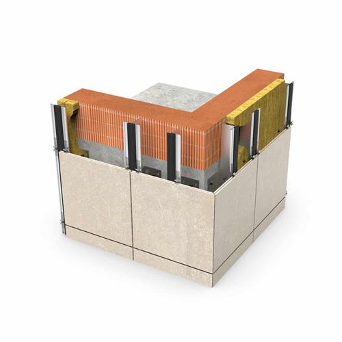 Fachada ventilada em cerâmica - CORNER MITRED - FAVETON - em folhas / lisa / de grande formato