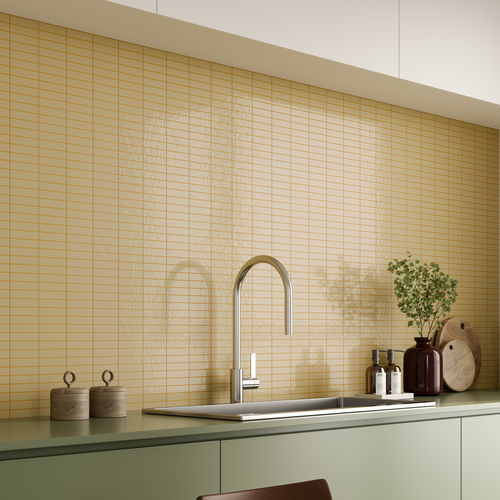 Placas de revestimento em grés porcelanato - CROMIA - Cooperativa Ceramica D`Imola - brilhante / texturizada / com motivos impressos