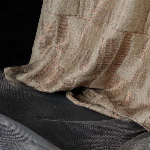 Tecido para cortinas - GRANDE SACCO  - Agena Srl - com padrão geométrico / em poliéster / em linho