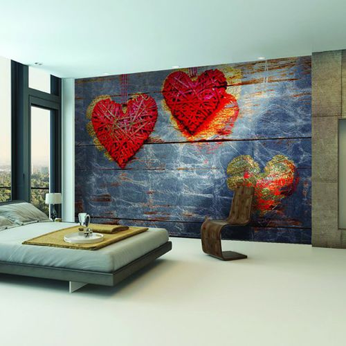 Papel de parede contemporâneo - HEARTS - Agena Srl - em tecido não tecido / estampado / efeito 3D