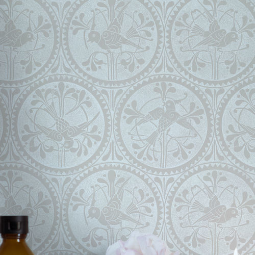 Papel de parede contemporâneo - MOON BIRDS - Agena Srl - em tecido não tecido / com natureza / multicores