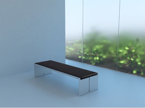 Banco de jardim contemporâneo - BQ 01 - spectrumdesign - em alumínio / para museu