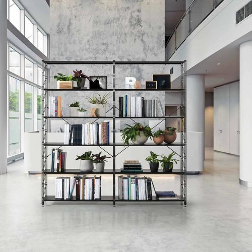 Livreiro contemporâneo - MAXIMO - Caimi Brevetti SpA - metálico / preto