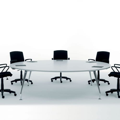 Mesa de reunião contemporânea - CLICK MANAGER - Manerba - em madeira / redonda / da linha comercial