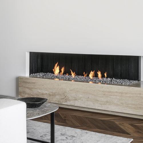 Lareira a gás - URBAN GAS - Metalfire Architectural fireplaces - de embutir / com 2 faces / aberta