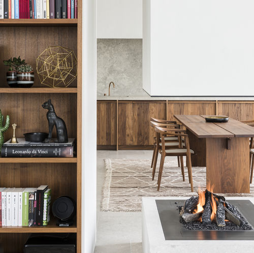 Lareira a gás - URBAN MF G 4S BESPOKE - Metalfire Architectural fireplaces - de piso / de piso / de centro