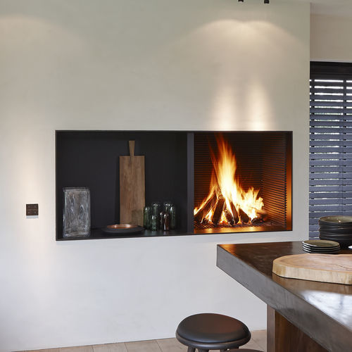 Lareira a lenha - UNIVERSAL 10 - Metalfire Architectural fireplaces - de embutir / Face única / aberta