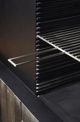 Lareira a lenha - UNIVERSAL BBQ DETAIL - Metalfire Architectural fireplaces - de embutir / Face única / de jardim