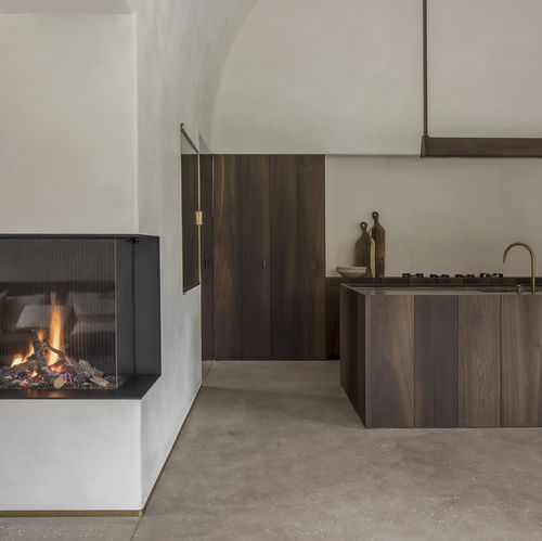 Lareira a gás natural - AVENUE PLUS MF 700-60 GHE 2S - Metalfire Architectural fireplaces - a gás propano / integrada / de canto