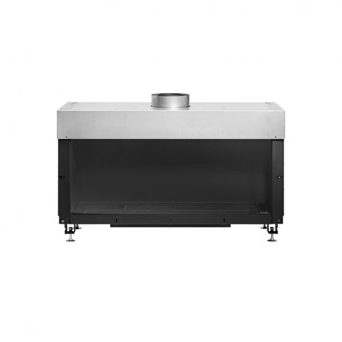 Lareira embutida fechada a gás - AVENUE MF 1050-40 GHE 1S - Metalfire Architectural fireplaces - com 1 face / em aço / em ferro fundido