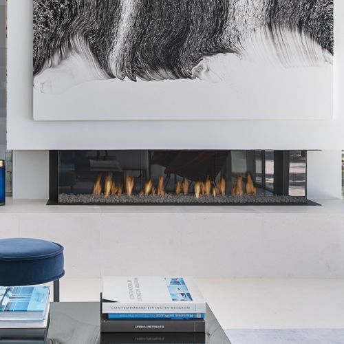 Lareira tipo inserto com 3 faces - AVENUE MF  - Metalfire Architectural fireplaces - a gás / em aço / em ferro fundido