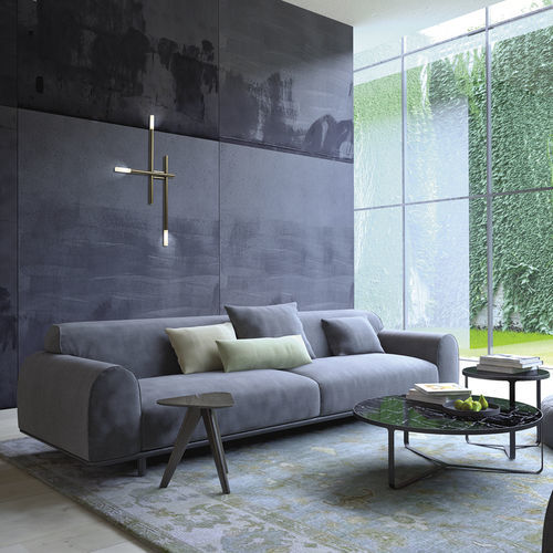 Arandela contemporânea - ZEN - GIBAS - para ambiente interno / em aço revestido a pó / em vidro borossilicato