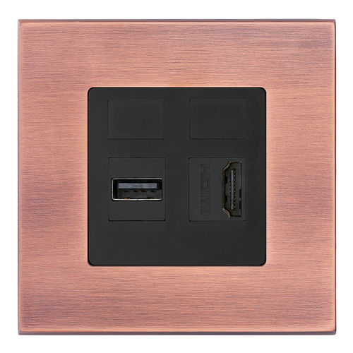 Tomada USB - MULTIMEDIA  - FEDE Switch & Light - HDMI / dupla / de parede