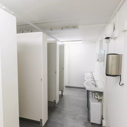 Construção em contêiner para instalações sanitárias - 32 - Algeco - em aço galvanizado