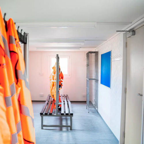 Construção em contêiner para canteiro de obras - 24 - Algeco - para vestiário / em aço galvanizado