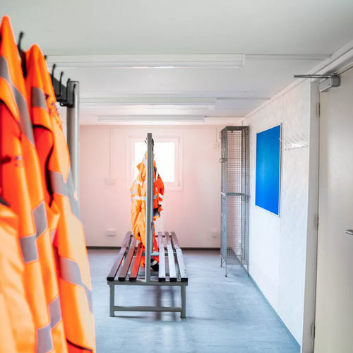 Construção em contêiner para canteiro de obras - 32  - Algeco - para vestiário / em aço galvanizado