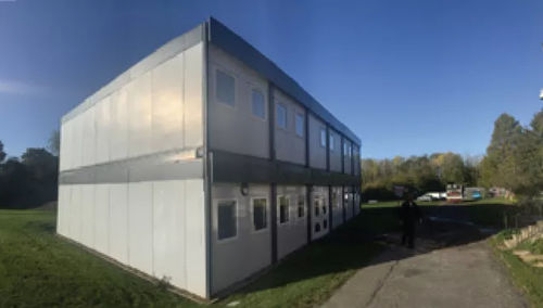 Construção em contêiner para escola - PCL340  - Algeco - em aço galvanizado