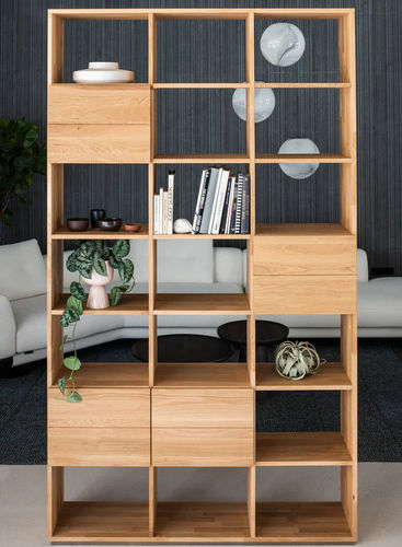Livreiro modular - FLEXIKLON - JAVORINA - contemporâneo / em madeira maciça / em madeira tratada com óleo