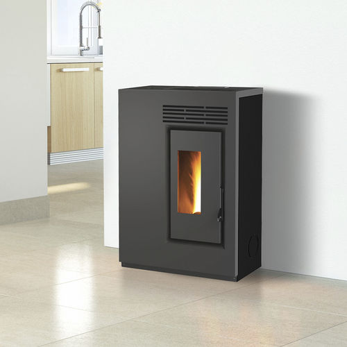 Salamandra a pellets - ECO60 – A PAVIMENTO - FAIR srl - 0–5 kW / de instalação livre / contemporânea