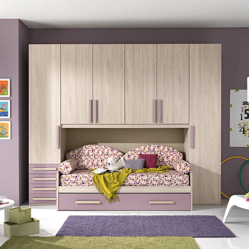 Guarda-roupa contemporâneo - CM30  - GIESSEGI - em madeira laqueada / com portas de abrir / de menina
