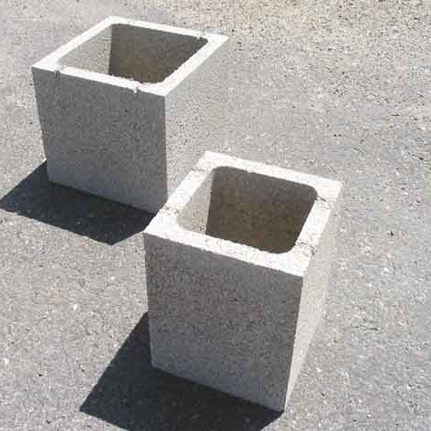 Bloco de concreto oco - SEAC - para pilar / encaixável / efeito pedra