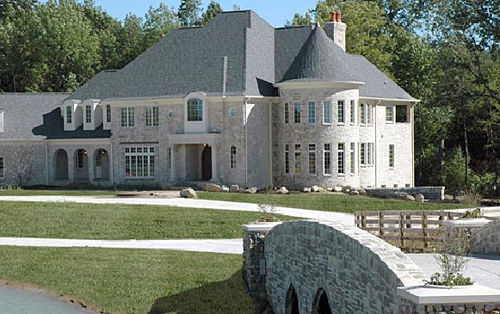 Placa de revestimento aparente em pedra - ROCKFORD ESTATE BLEND™ - Indiana Limestone Company - para área externa